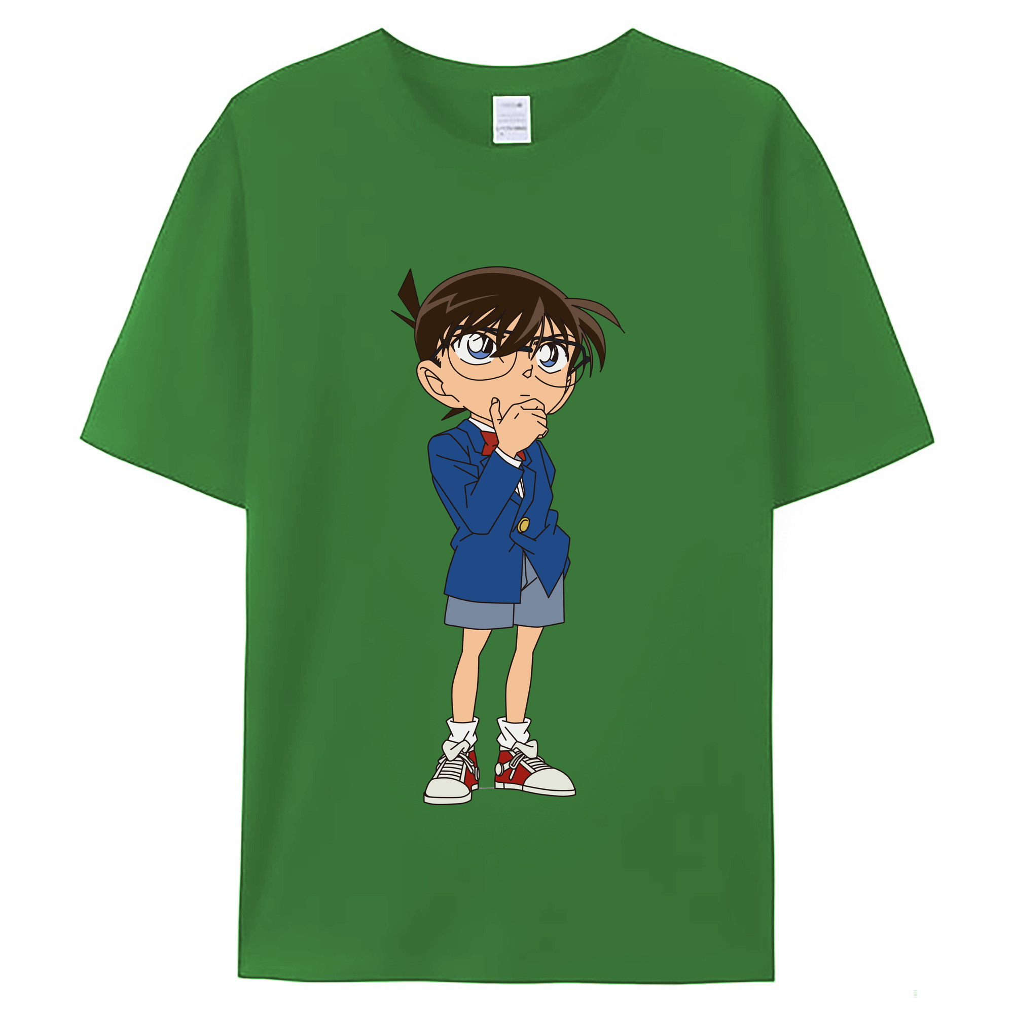 （画像用） 名探偵コナン 江戸川 コナン Detective Conan Conan Edogawa レディースカジュアルプリントTシャツ（綿100％）